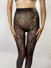 Wolford Womens 75th Anniversary Macro Deigned Net Tights Size S Pearl Blue