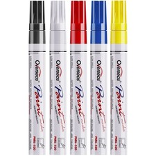Paint Marker Pens - 5 Colors Permanent Oil 5 Count Pack of 1 , 5 colors
