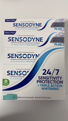 Sensodyne Advanced Whitening Toothpaste, 6.5 Ounce (4 Count)