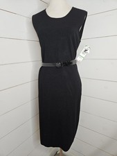 NWT Jones New York Collection large black sweater dress with belt