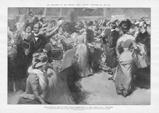 Opening Day of the Irish Exhibition at Windsor - Antique Print 1900