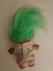 Vtg Ace Novelty 4.5" Troll with Teal Hair Eyes & Teal Diamond Belly Jewel — photo 2