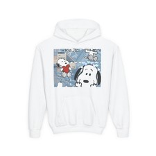Snoopy Cartoon Collage Hoodie Youth Hooded Sweatshirt