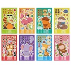 8 Adorable Animals Face Stickers Waterproof Removable for Electronics Decoration