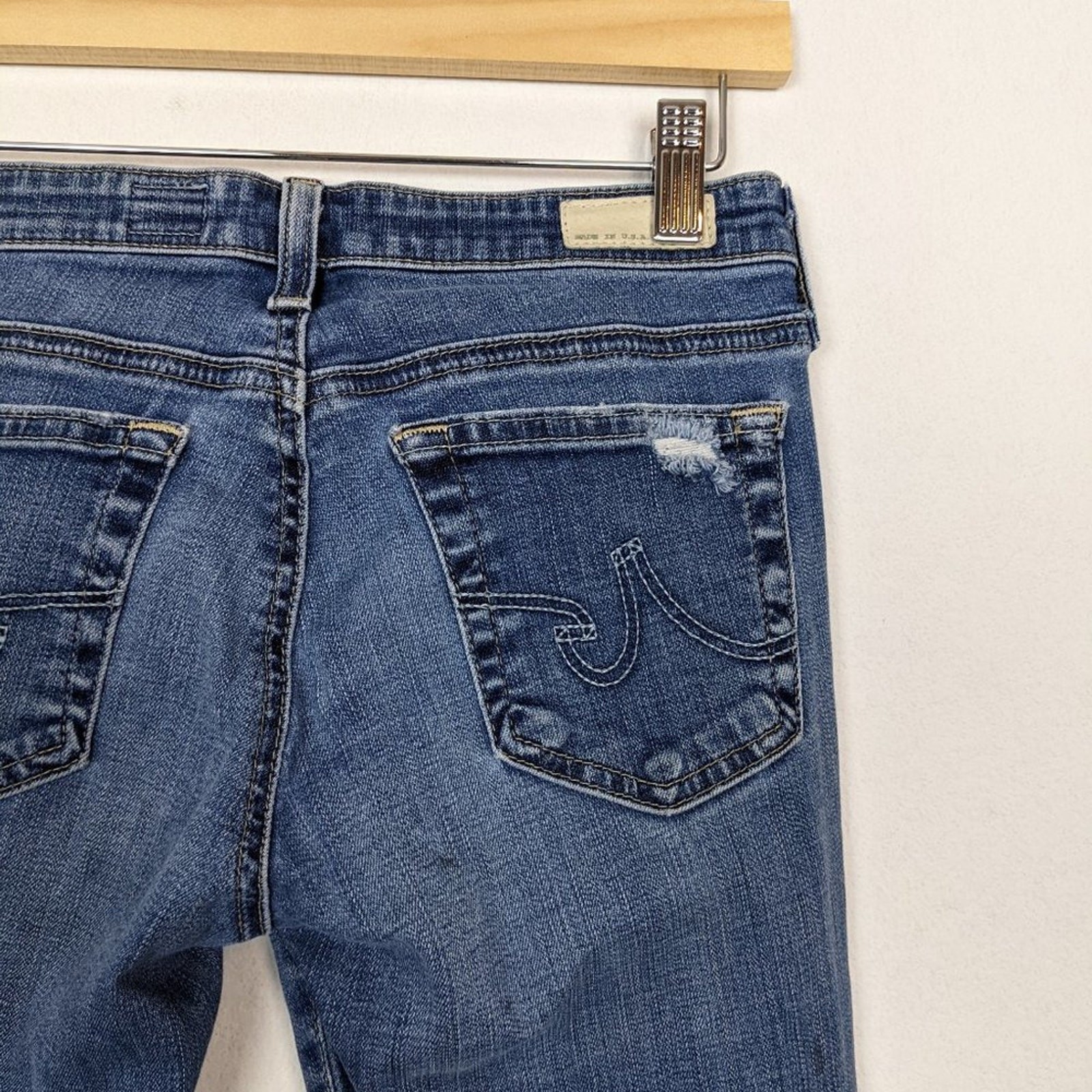 AG Adriano Goldschmied Women Jeans Distressed Super Skinny Ankle Legging Size 27 thumbnail 4