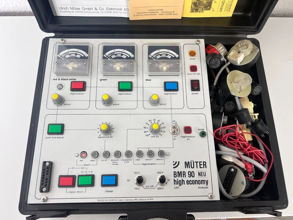 Müter BMR 90 picture tube measuring regenerator CRT tester tubes measuring device - Image 3 of 4