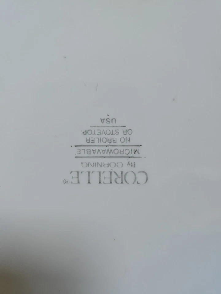 Lote De Colección De 5 Platos De Cena Corelle by Corning 10 1/4" Blanco Negro Orquídea Foto 3 de 4