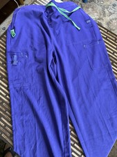 Carhartt Force Womens Large Tall Scrub Pants Purple Cargo C52110T 27 Inseam