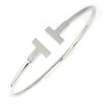 Tiffany & Co. Armreif T Draht Medium 60010733 750(18K) Weißgold / #M