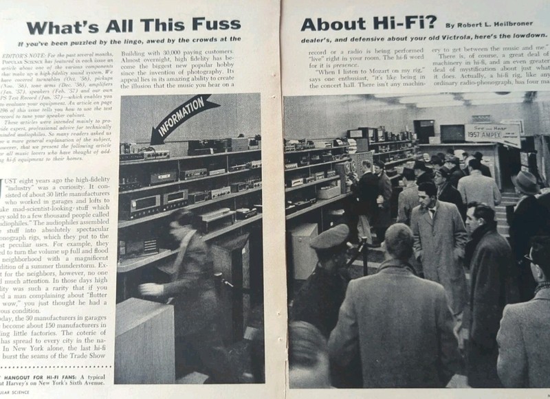 1957 MAGAZINE PAGE #026- WHAT'S ALL THIS FUSS ABOUT HI-FI? 4 PAGES