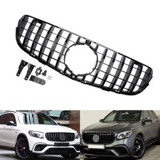 Schwarz Glanz GT Panamericana Stil Kühlergrill für Mercedes GLC X253 2015-2019 Schwarz Glanz GT Panamericana Stil Kühlergrill für Mercedes GLC X253 2015-2019
