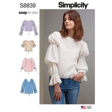 SIMPLICITY 8839 MISSES PULLOVER TOP OR TUNIC Sewing Pattern Sizes 14-22 R5