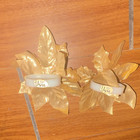 Vera Gold Poinsettia Artificial Candle Rings Christmas Decor Set of 2 — photo 1
