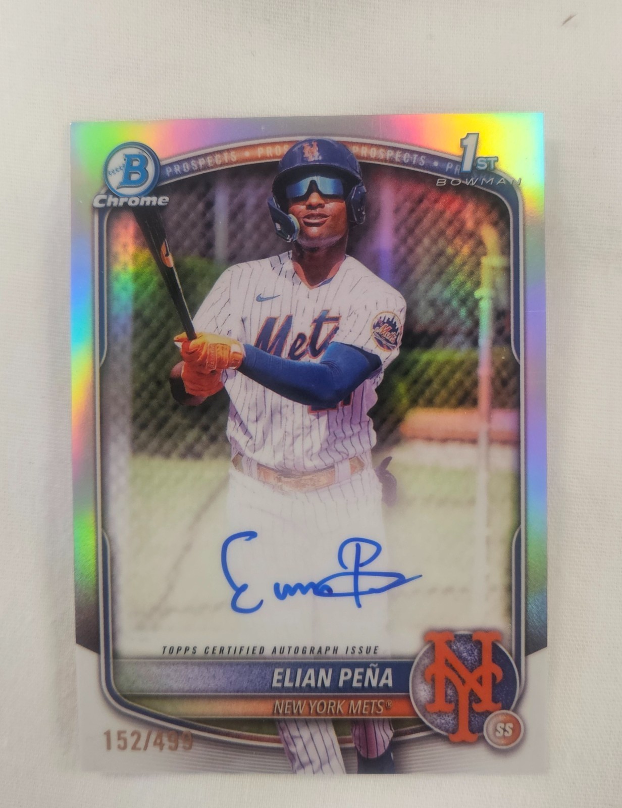 2025 Bowman Chrome Elian Pena Refractor Auto 152 /499 #CPA-EP