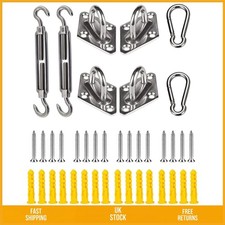 Heavy Duty Stainless Steel Sun Shade Sail Fixing Hardware Kit M5 Size 40 Pcs