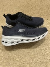 Skechers Glide Step Navy Blue Mesh Comfort Athletic Running Shoes Size 8.5 Men