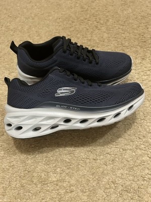 Skechers Glide Step Navy Blue Mesh Comfort Athletic Running Shoes  Size 8.5 Men 
