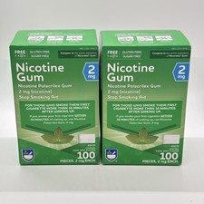 2 Nicotine Rite Aid Cool Mint 2mg Coated Gum 100 Pieces Brand New 11/2026