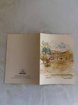 Altes Menü Restaurant LA BASTIDE SAINT ANTOINE Jacques CHIBOIS GRASSE 1999