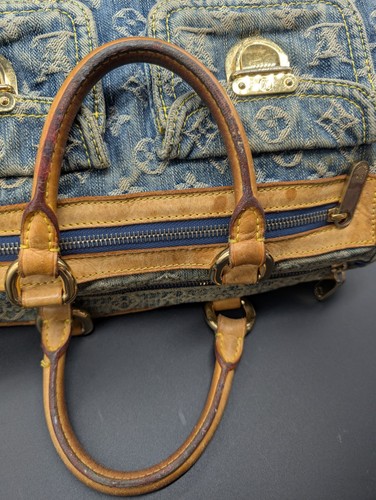 Bolso de Mano LOUIS VUITTON Neo Speedy Monograma Denim Cuero Azul M95019 250822 - Imagen 18 de 22