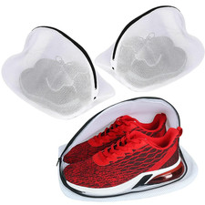 1 pc Shoe Washing Bag Mesh Laundry Storage Organizer with Zipper NEW