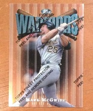 Topps Finest Mark McGwire #30 Oakland Athletics 1997 Bronze Protector Promo Card