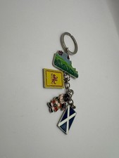 Edinburgh Scotland Keyring Scottish Keychain Edinburgh Castle Bagpipes