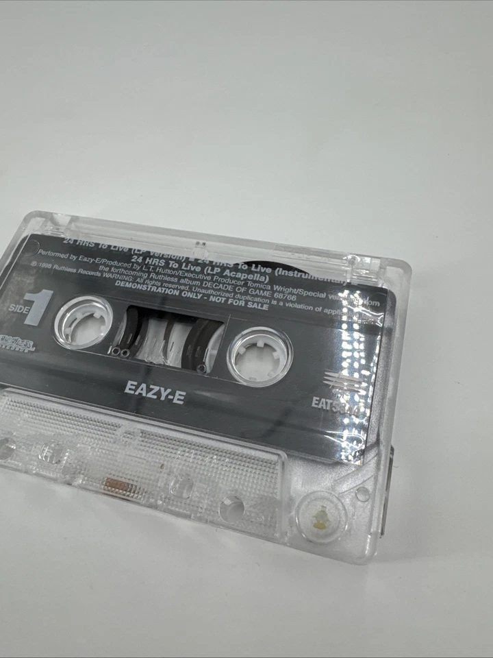 EAZY-E 24 HRS to Live RARE PROMO CASSETTE. RUTHLESS RECORDS. 1998. - Image 3 of 4