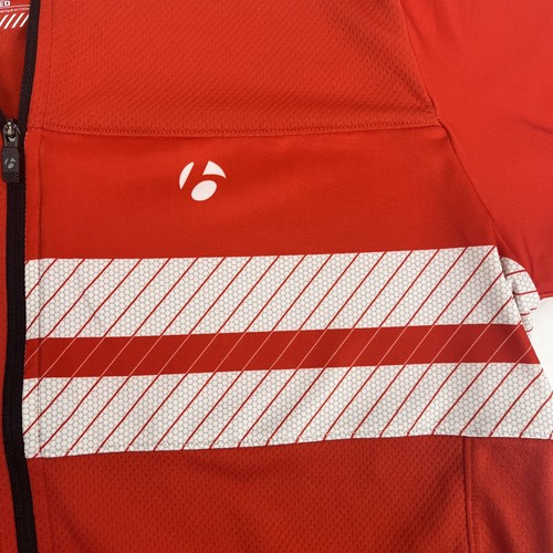 Bontrager Men’s Cycling Jersey Shirt Size L Fitted Red Short Sleeve Zip Up - Picture 4 of 10