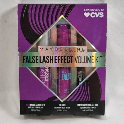 False Lash Effect Volume Kit Very Black Mascara Maybelline New York Gift NIP