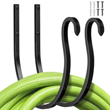 Soporte de pared para manguera de jardín