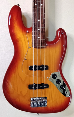 Fender Japan Hybrid-Ⅱ Jazz Bass Cherry Sunburst Clear Pickguard
