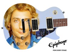 Barry Manilow Epiphone Autographed Custom Photo Graphics Guitar ACOA