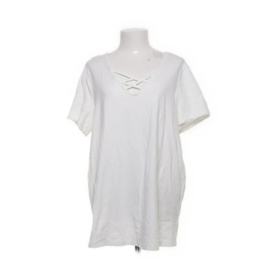 Zizzi, T-shirt, Größe: L, Weiß, Baumwolle/Elasthan/Modal, Einfarbig, Damen #ONi