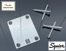 "Squier by Fender" NECK PLATE w/Mounting Screws Tele Strat P J PJ Bass Guitar