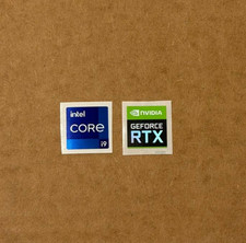 Intel Core i9 11 12 Gen  Nvidia RTX Desktop / Laptop sticker label Logo Decal