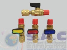 Serviceanschluss mit Kugelventil mit Dr&uuml;cker als R32 / R410A Adapter