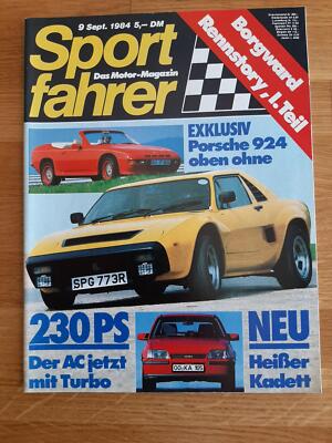 Sportfahrer 09/1984 AC 3000 ME- BMW 323i E30 Gruppe A Linder- Porsche 924 Cabrio