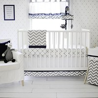My Baby Sam Out Of The Blue Crib Set, Navy/gray, New, Free Shipping on sale My Baby Sam Out Of The Blue Crib Set, Navy/gray, New, Free Shipping on sale