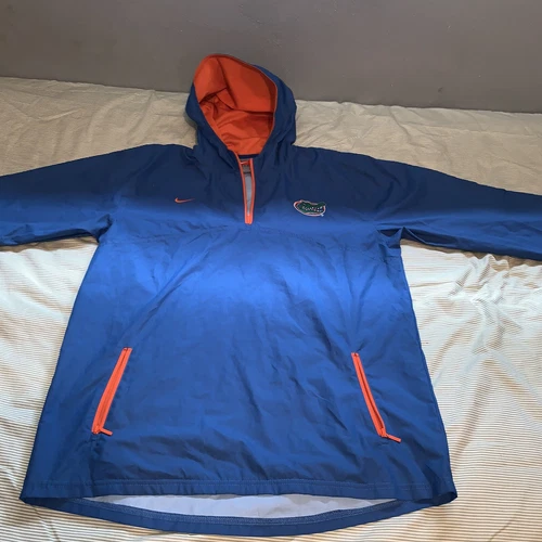 Nike Florida Gators 1/2 ZIP UP Windbreaker Pullover Hoodie Jacket Boys Large