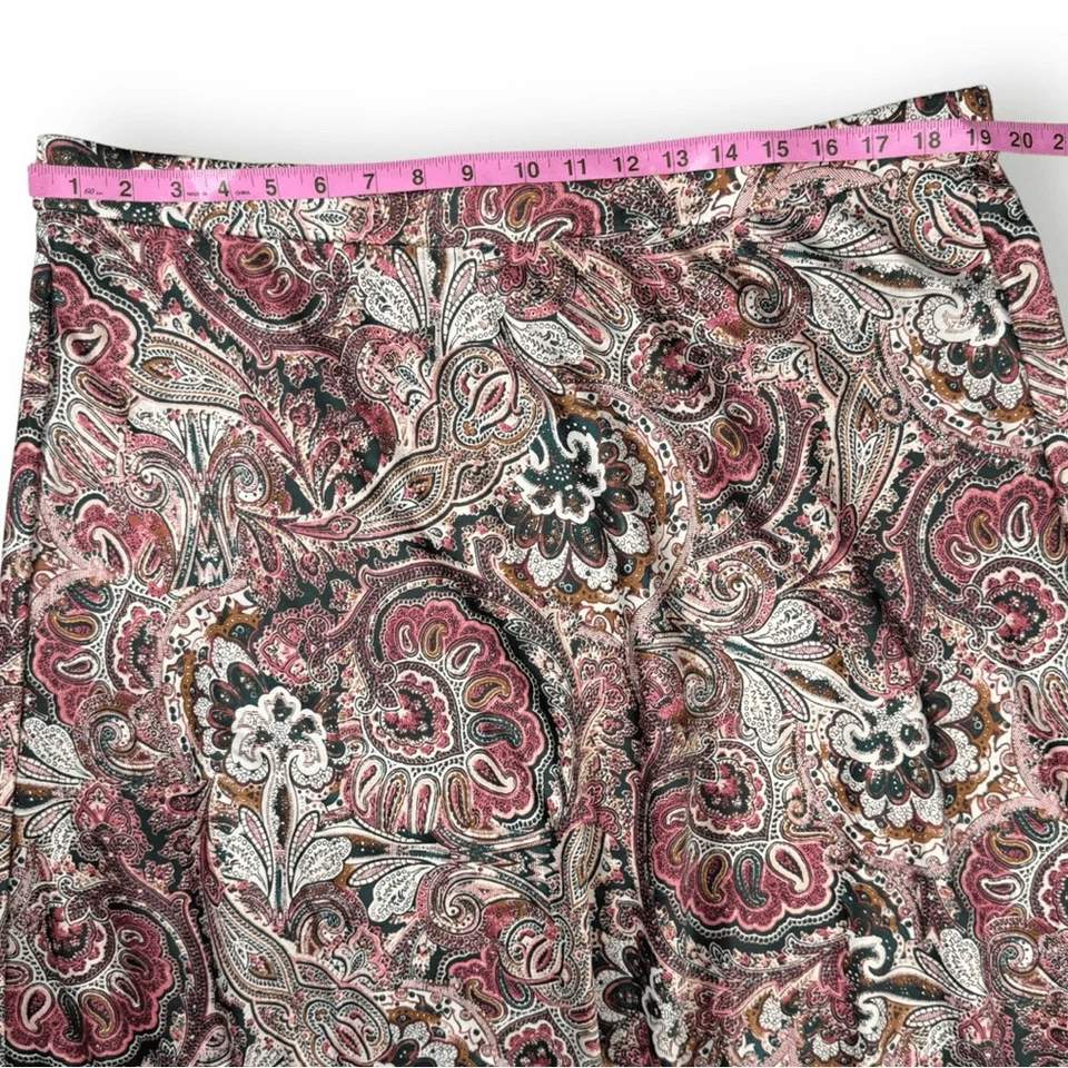 Юбка миди трапециевидная DressBarn пейсли 1X женская Y2K 90-е без застежек эластичная без подкладки - Изображение 4 из 4