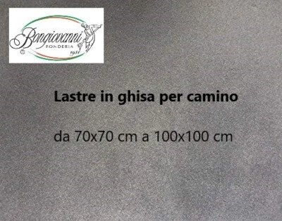 FONDERIA BONGIOVANNI Piana in ghisa per camino lastra in ghisa diverse misure grandi per rivestimento