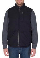 LEE MEN'S SHERPA LINED WORKWEAR CANVAS VEST Black Size Medium NEW