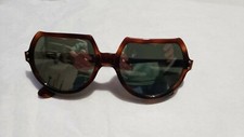 Vintage Sunglasses French Fait Main France Collectors Costume Art Scene Round