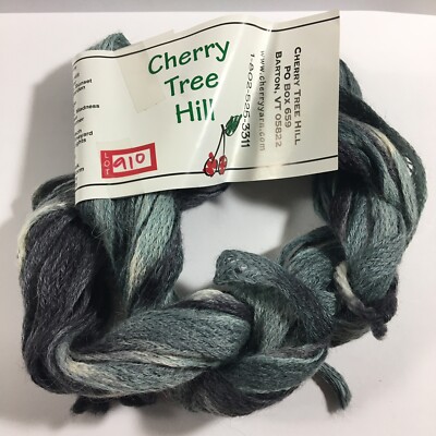 Cherry Tree Hill 100% Alpaca Wool Shoelace Yarn Silver Streak