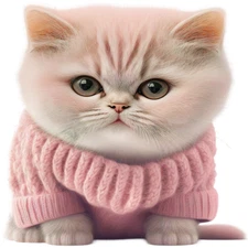 30 Custom Winter Sweater Kitten Personalized Address Labels