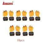 10Pairs Amass XT60H Connector Plug Male/Female Gold Plated with Protective Shell