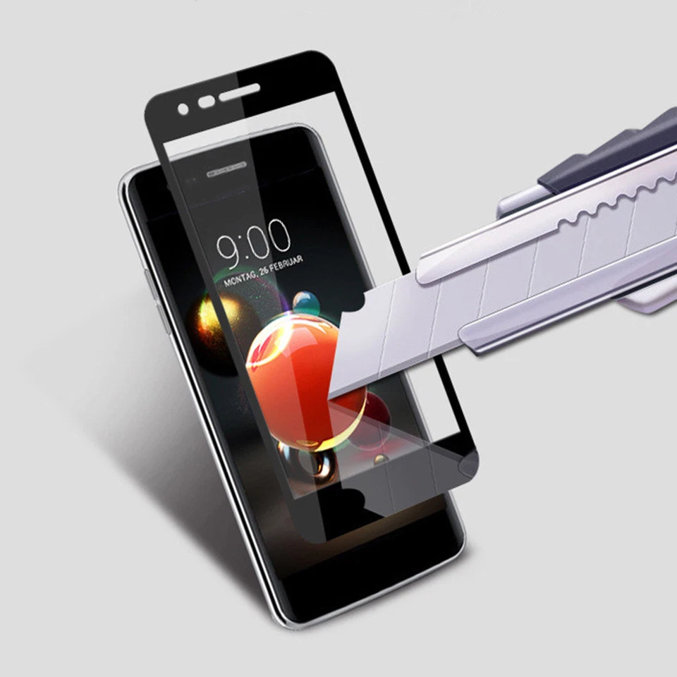 Película protectora de pantalla de vidrio templado completamente cubierta para LG K20 K11 Q8 Q7 Q6 Plus Foto 4 de 4