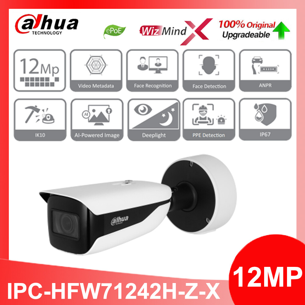 ネット　７，６ｍ×６，４ｍ Dahua IPC-HFW71242H-Z-X 12MP Motorized PoE+ WizMind-X Camera
