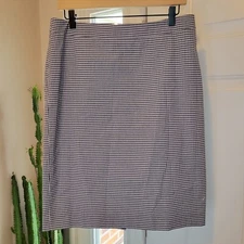 Talbots Blue and White Checkered Gingham Skirt, Size 8